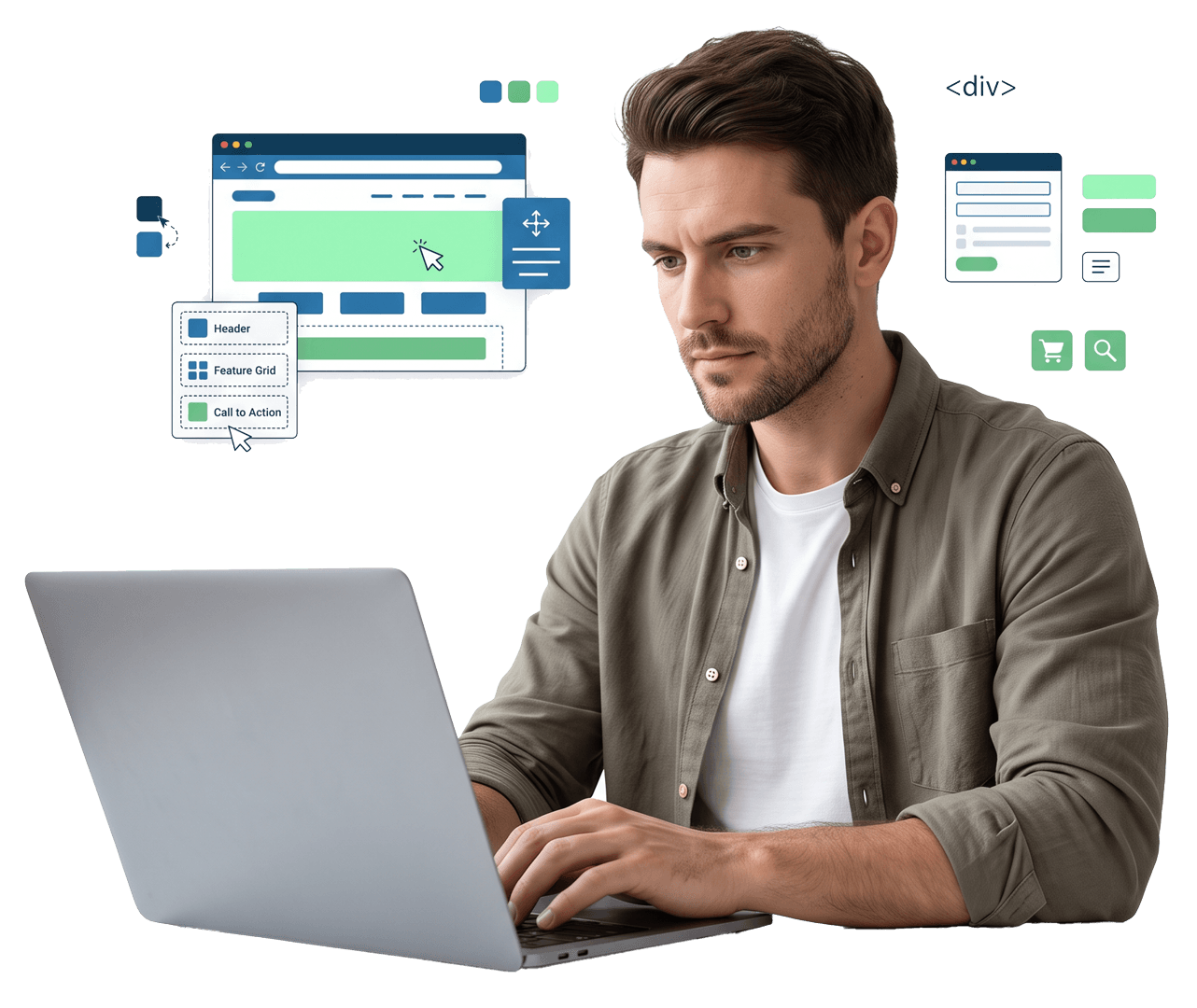 Business owner managing his WebMark website